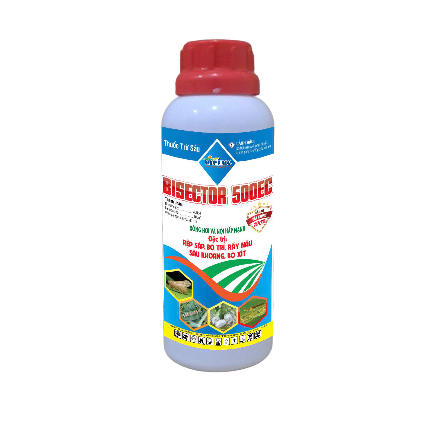 BISECTOR 500EC (Dimethoate: 400 g/l; Fenobucard: 100 g/l)_Chai 450ml_Đặc trị Tuyến trùng, Rệp Sáp, bọ trĩ, Rầy nâu, Bọ xít, Sâu khoang