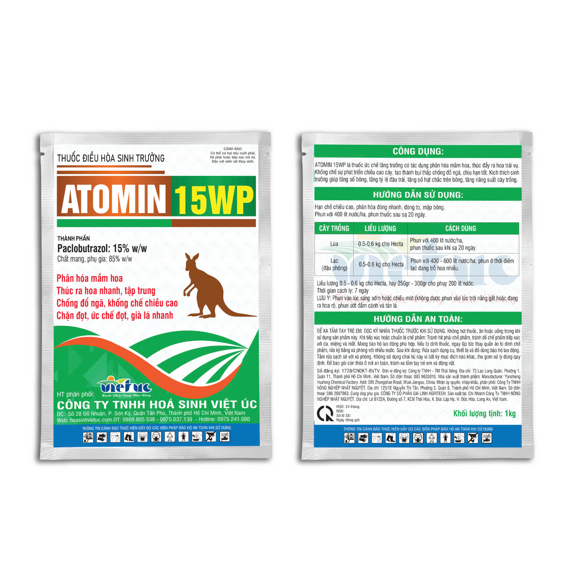 ATOMIN 15% (Paclobutrale 15%)- Úc chế sinh trưởng, Tạo mầm hoa, kích ra hoa đồng loạt